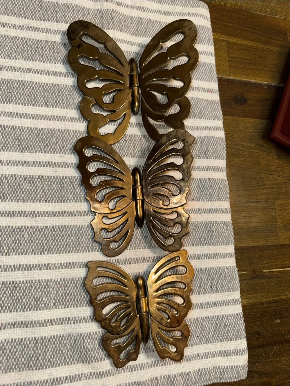 Bronze Butterfly Wall Decor Trio - Home Accent plastic.  Vintage.